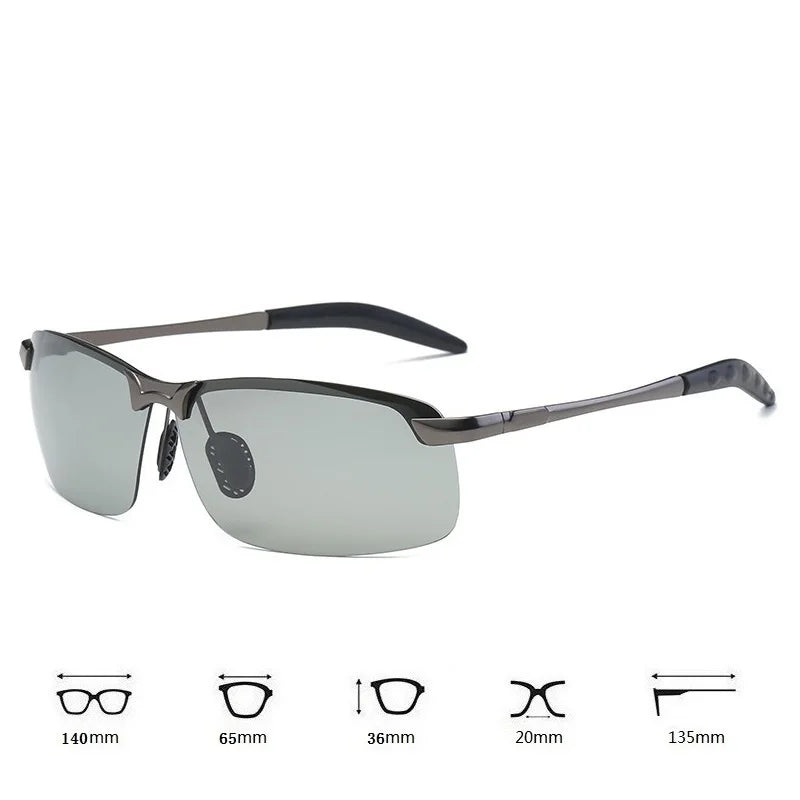 Men Photochromic Polarized Sunglasses