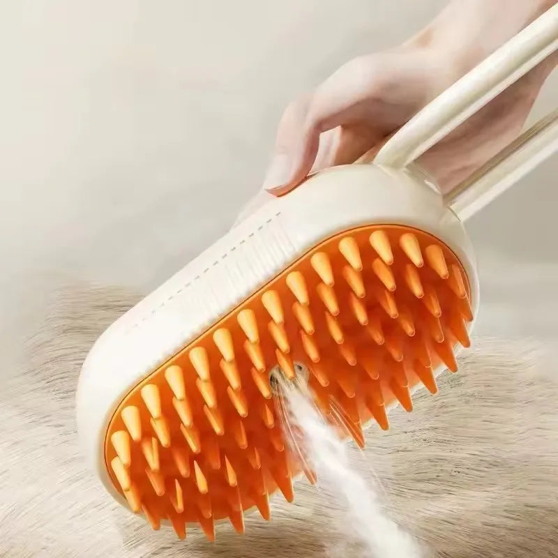 3合1 Dog Hair Brush Cat Hair Brush Electric Pet Cleaning Brush Steam Spray Brush Massage Hair Removal Comb Anti Flying Brush
