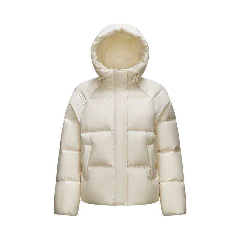 Semir Down Jacket Women Solid Color Loose Versatile 2024 Winter New Three-Proof Hooded Puffer Coat Down Jacket