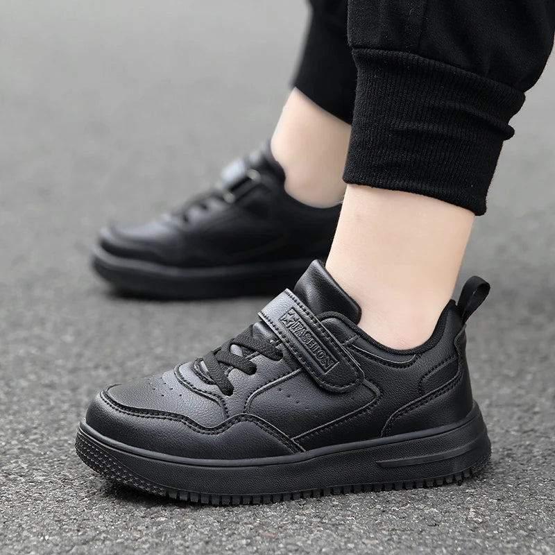 New Leather Kids Running Shoes