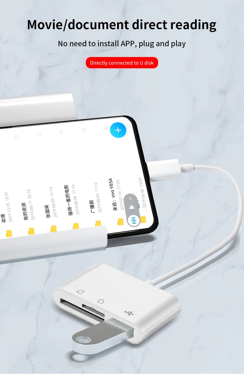 Micro USB Type C Adapter USB TF SD Card Reader USB-C Memory
