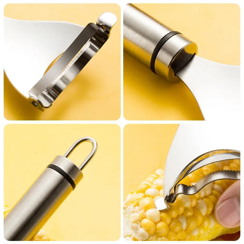 Stainless Steel Corn Peeler Serrated Corn Stripper
