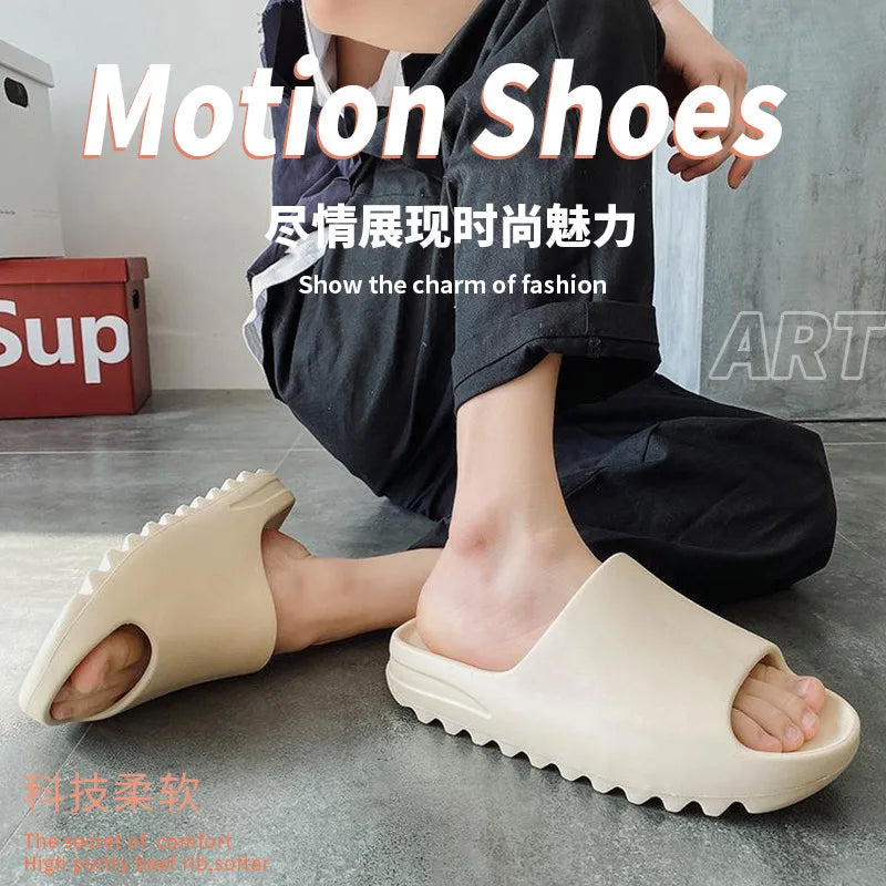 2024 Summer Men's YZY Slides Brand Men Women Slippers Orginal Slides Women Beach Casual Shoes EVA Flip-flops Man Beach Sandals
