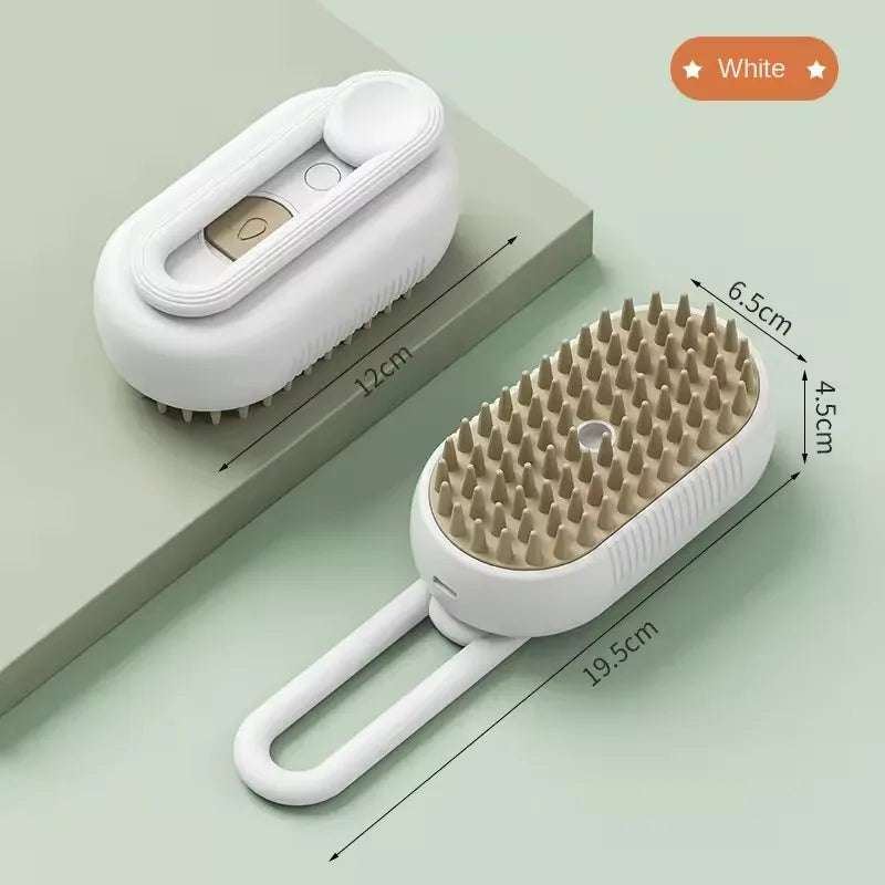 3合1 Dog Hair Brush Cat Hair Brush Electric Pet Cleaning Brush Steam Spray Brush Massage Hair Removal Comb Anti Flying Brush