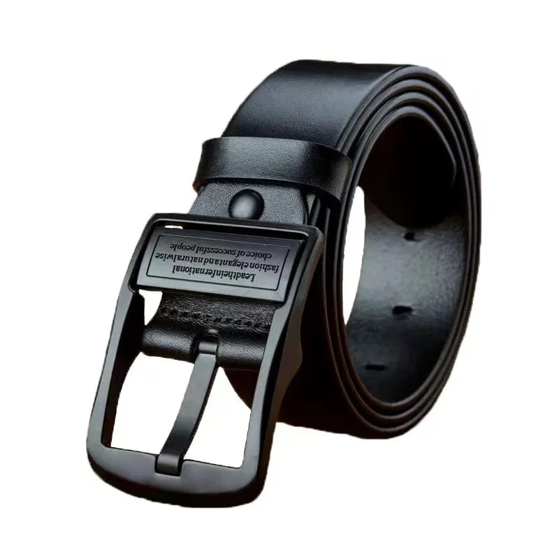 Leather Men's Belt Fashion Metal Alloy
