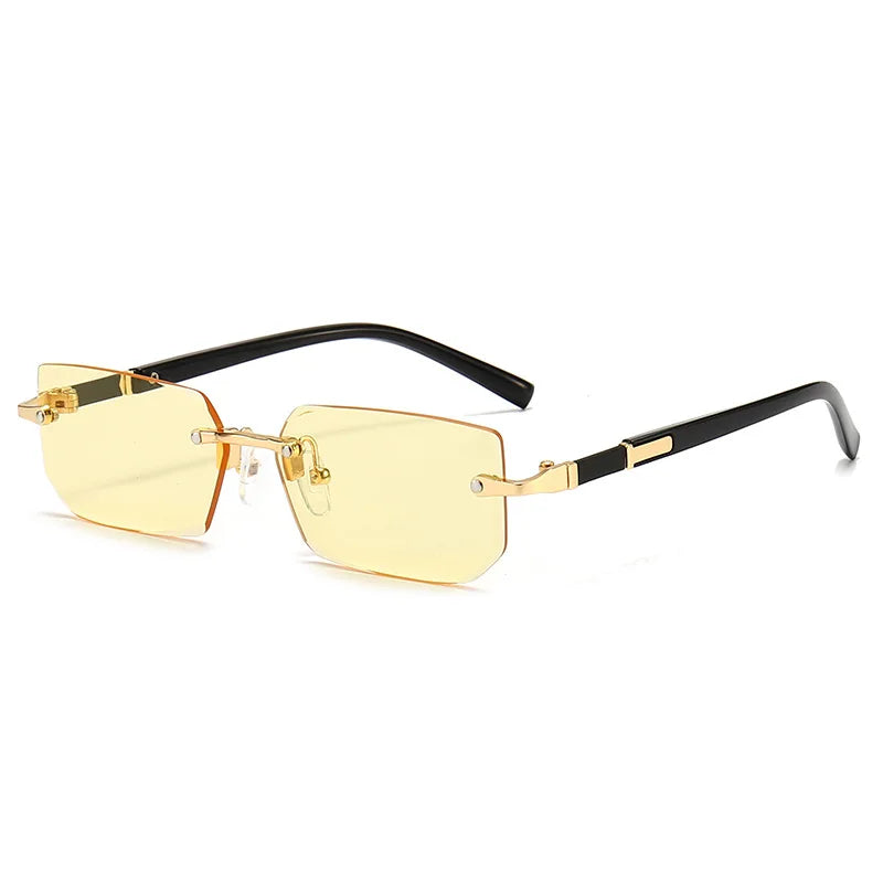 Sunglasses Rectangle Fashion Popular Women and Men Shades Small