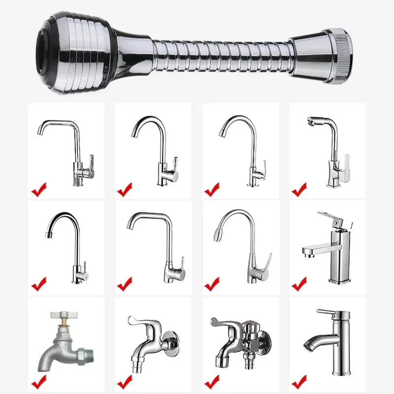 Kitchen Gadgets 2 Modes 360 Rotatable Bubbler High Pressure