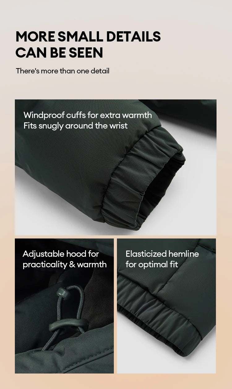 Semir Down Jacket Men 2024 New Waterproof Hooded Outerwear Winter Clothing Solid Color Versatile Direct-Injection Down Thickened