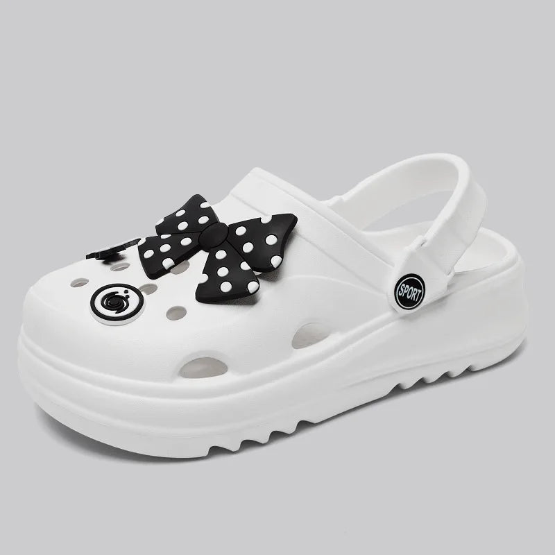 Chunky Platform Clogs Shoes for Women Thick Bottom Non Slip Beach Sandals Woman Summer 2024 Fashion Wedges EVA Sandals Slippers
