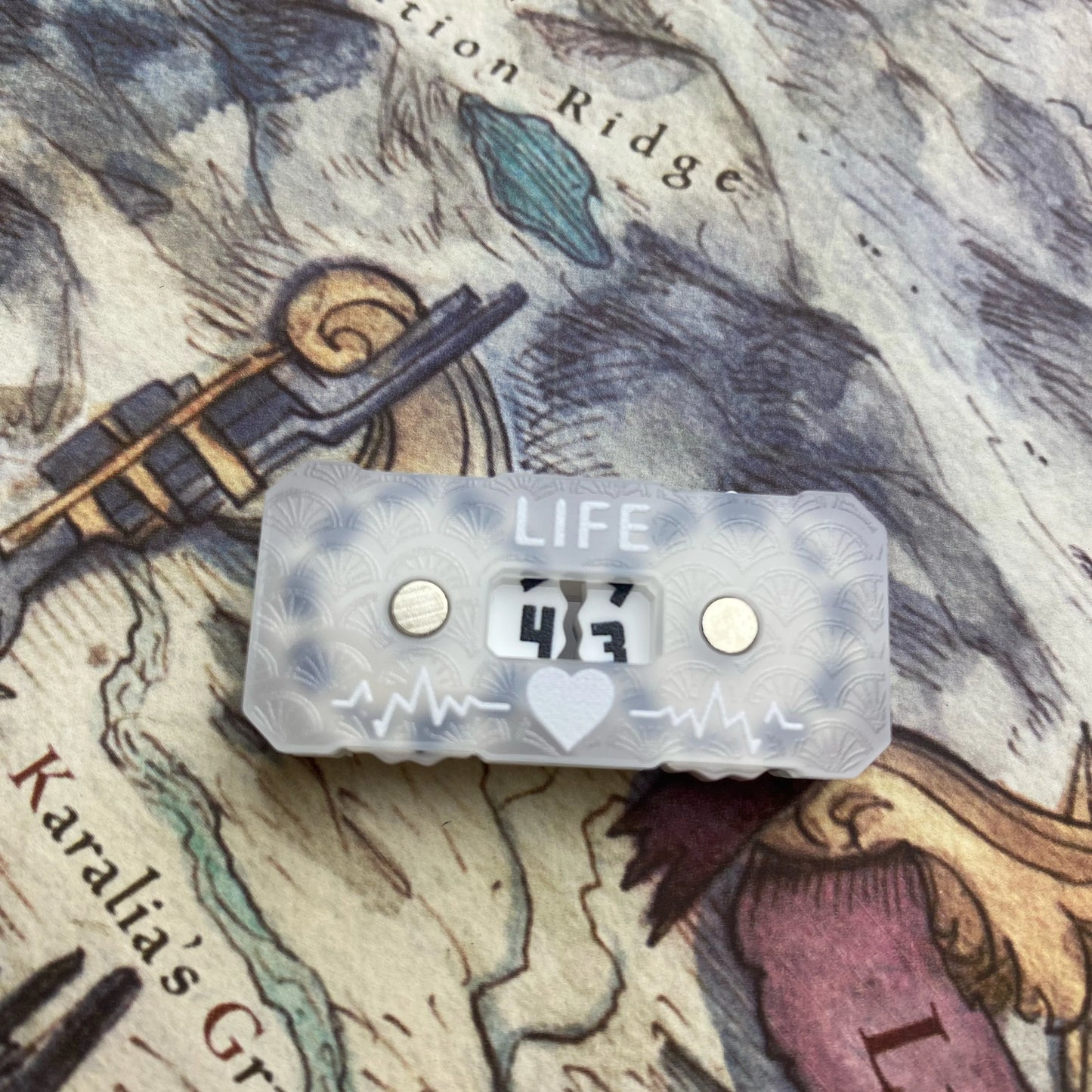 New Life Tracker for Fantasy & Sci-Fi Model Building Kits: 41x20x9mm LIfe Tracker