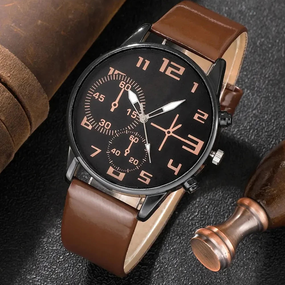 5PCS Set Fashion Men Sports Bracelet Watches For Men