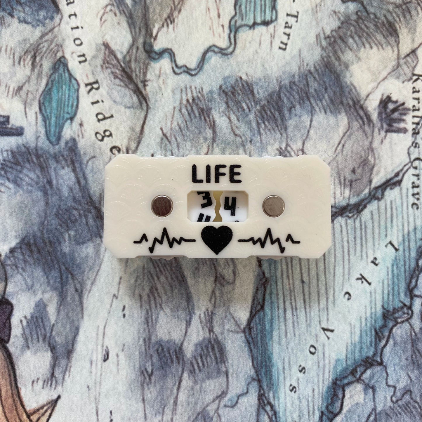 New Life Tracker for Fantasy & Sci-Fi Model Building Kits: 41x20x9mm LIfe Tracker