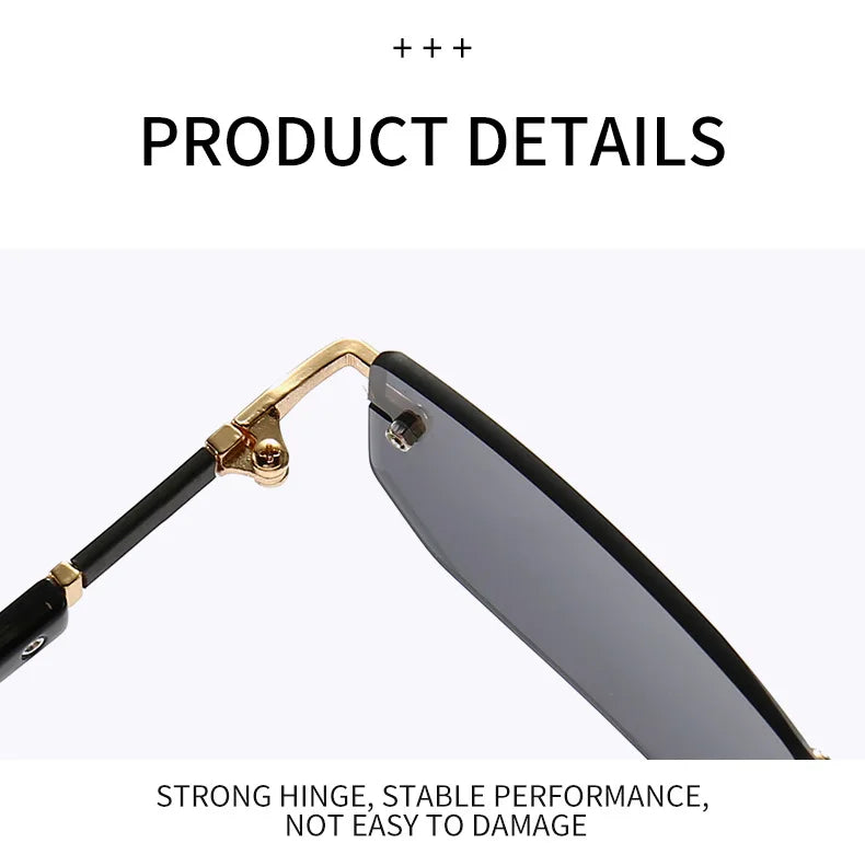 Sunglasses Rectangle Fashion Popular Women and Men Shades Small
