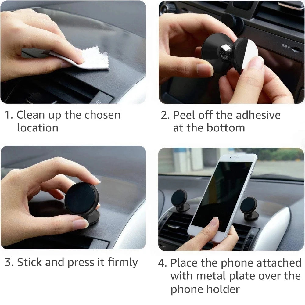 Magnetic Car Phone Holder Magnet Mount Bracket Stick on Car