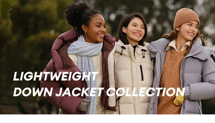 Semir Down Jacket Women Solid Color Loose Versatile 2024 Winter New Three-Proof Hooded Puffer Coat Down Jacket