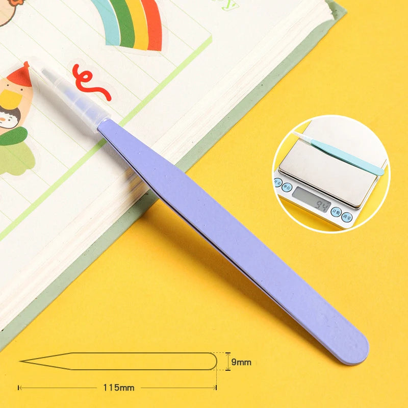Stainless Steel Straight Curved Tweezers Colorful