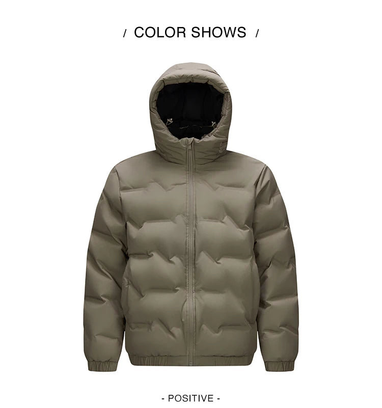 Semir Down Jacket Men 2024 New Waterproof Hooded Outerwear Winter Clothing Solid Color Versatile Direct-Injection Down Thickened