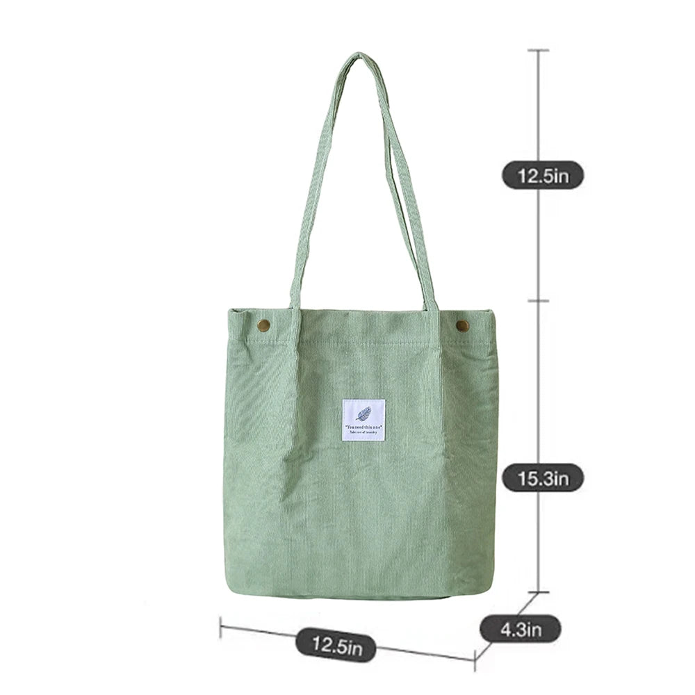 New Women's Solid-Color Canvass Tote Bag