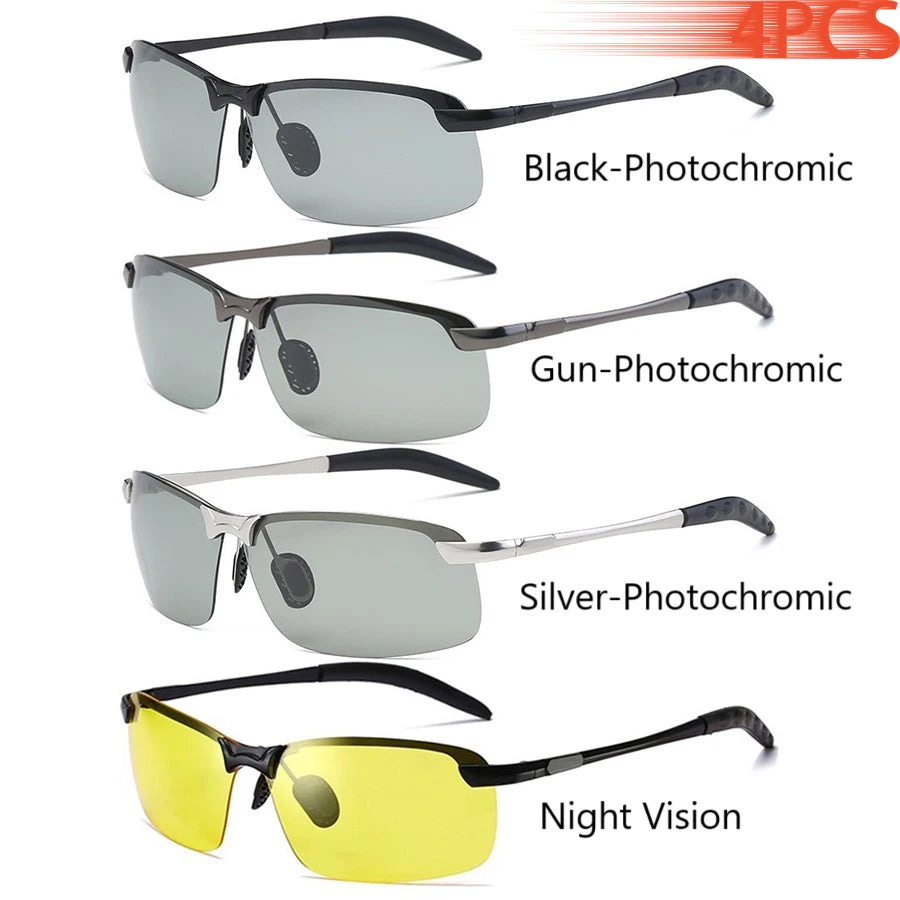Men Photochromic Polarized Sunglasses