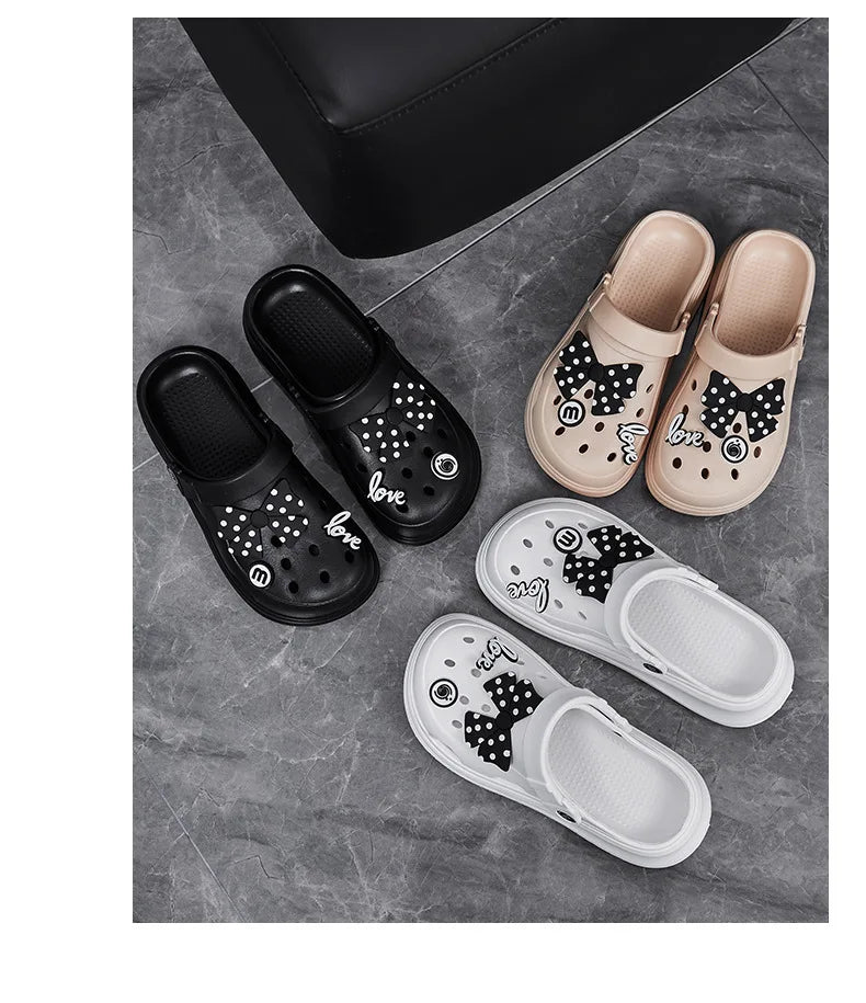 Chunky Platform Clogs Shoes for Women Thick Bottom Non Slip Beach Sandals Woman Summer 2024 Fashion Wedges EVA Sandals Slippers