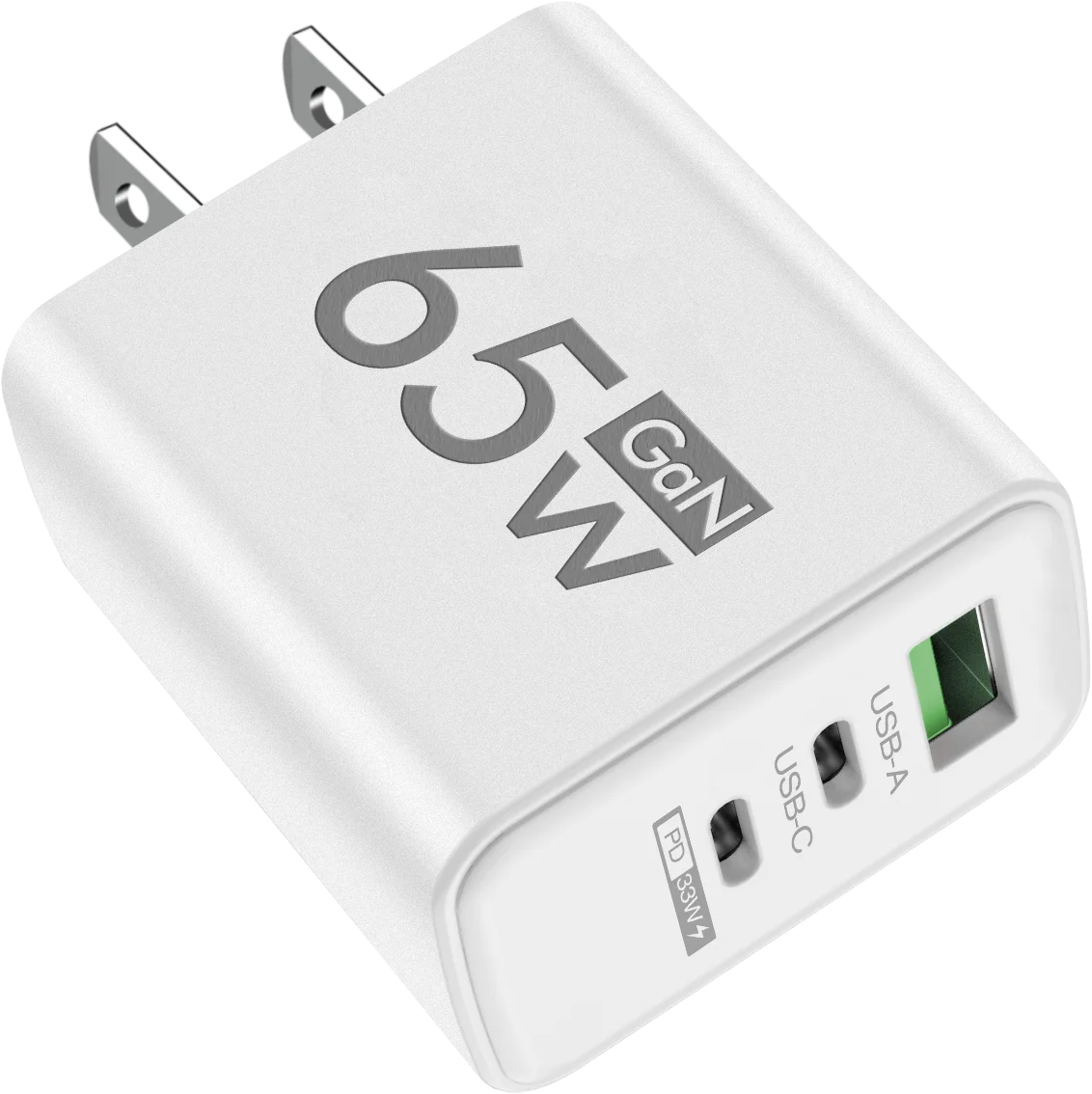 65W GaN Fast Charger USB Type C PD QC3.0 Quick Charging Charger Mobile Phone Adapter for iPhone 14 15 Pro Xiaomi Samsung Huawei
