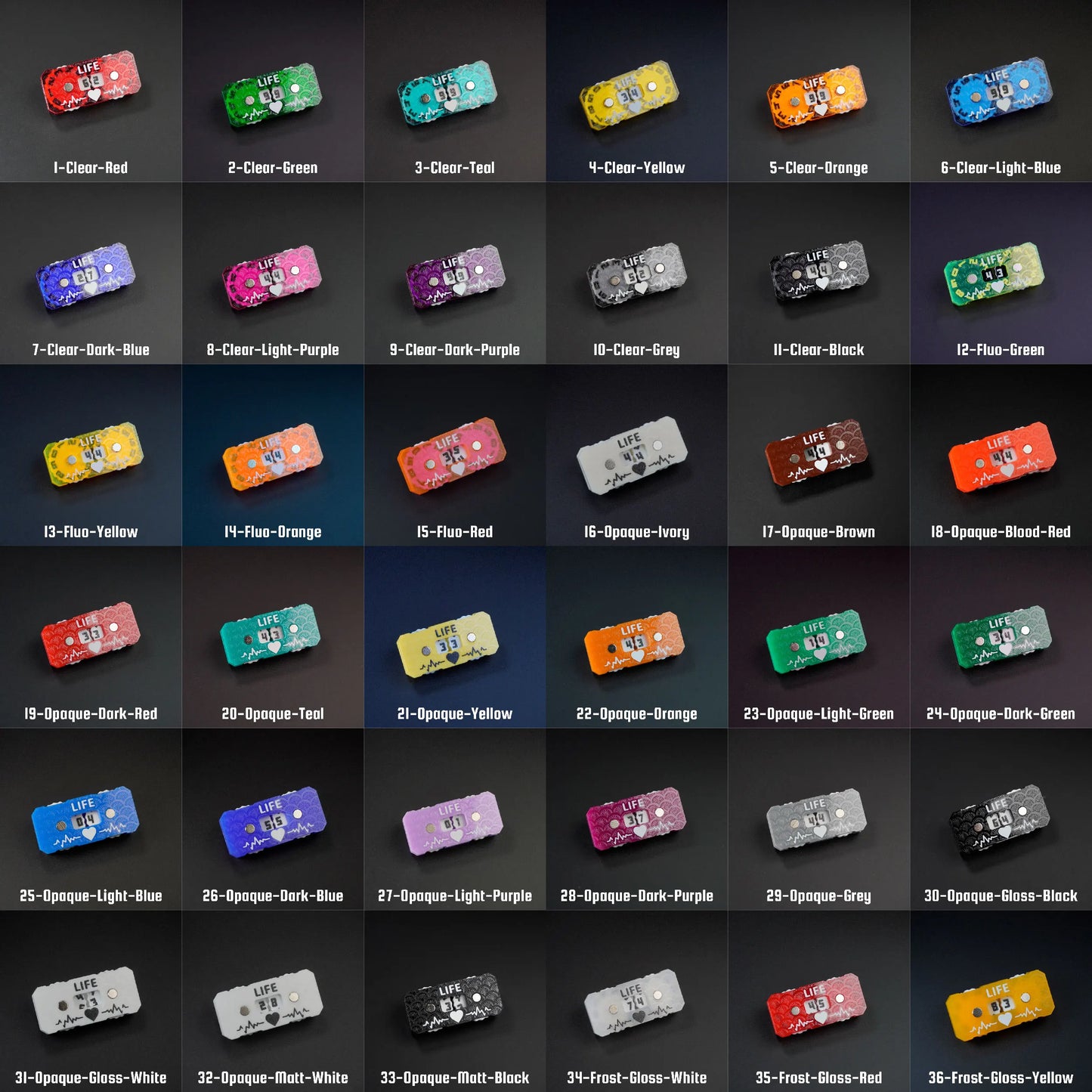 New Life Tracker for Fantasy & Sci-Fi Model Building Kits: 41x20x9mm LIfe Tracker