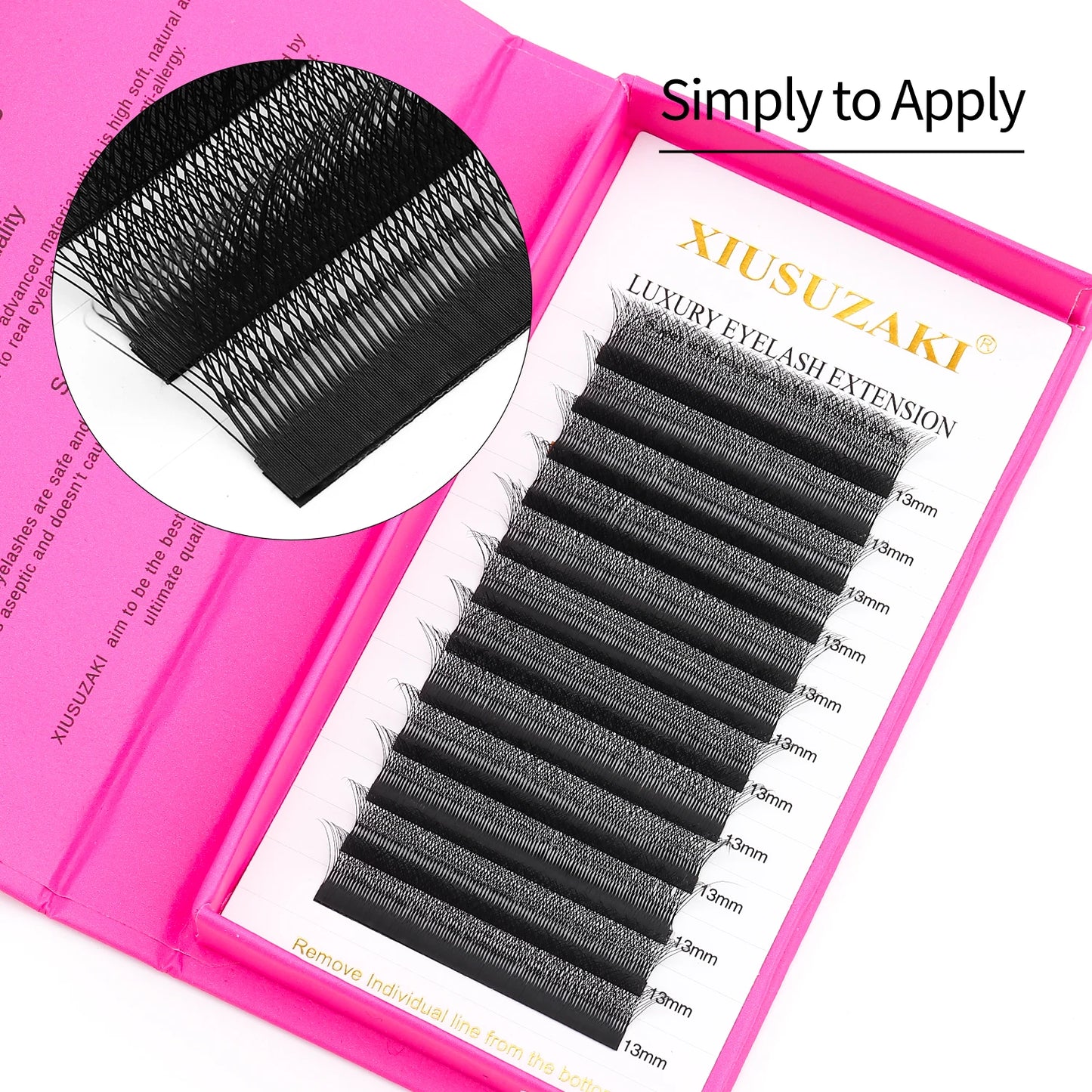 5D W Lashes Black Premade Fans