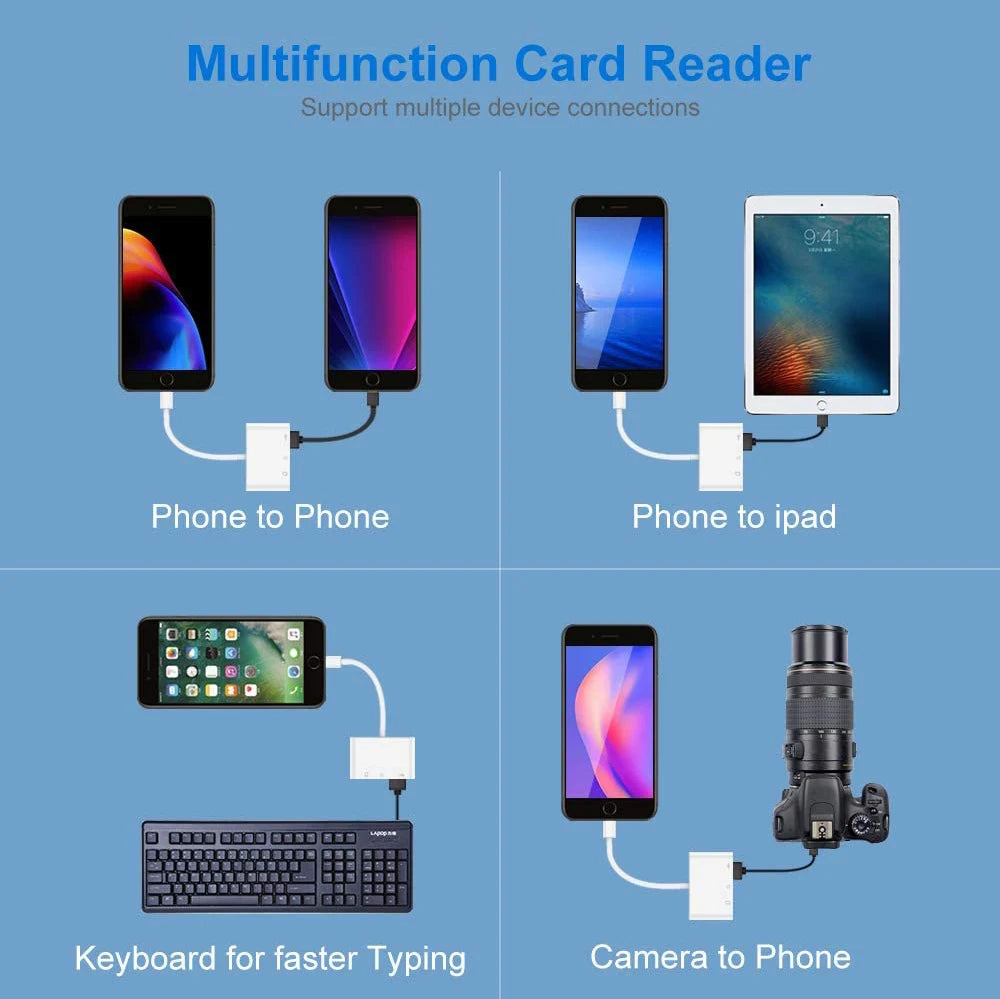 Micro USB Type C Adapter USB TF SD Card Reader USB-C Memory