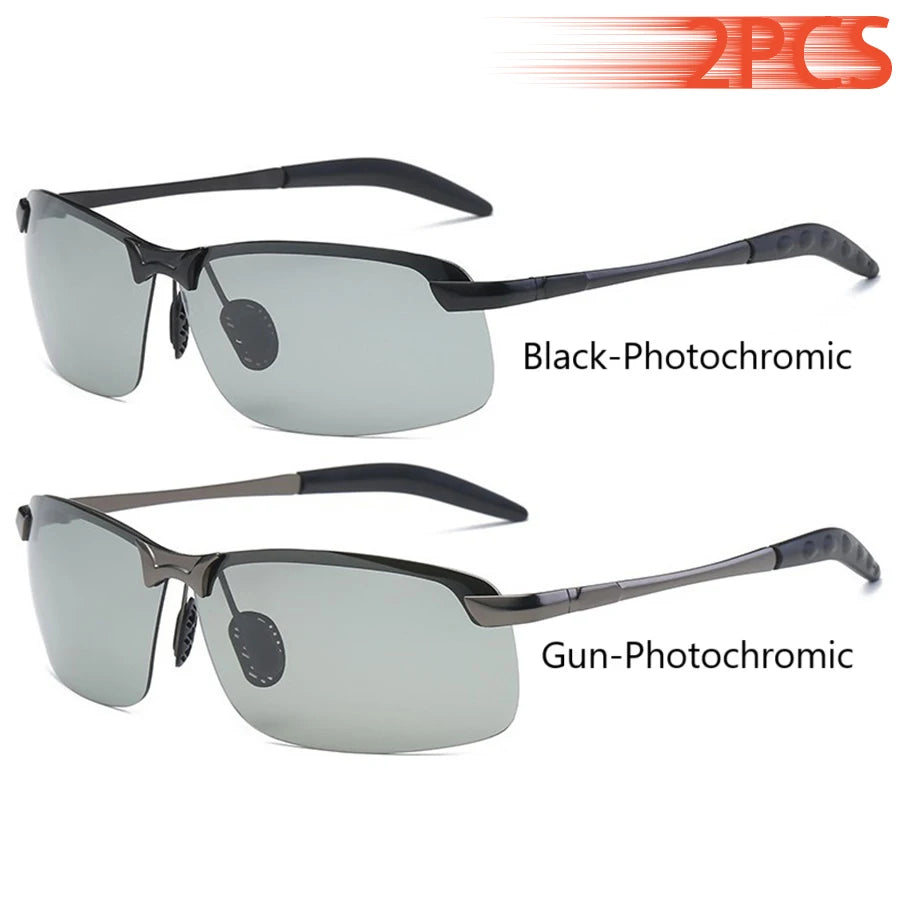 Men Photochromic Polarized Sunglasses