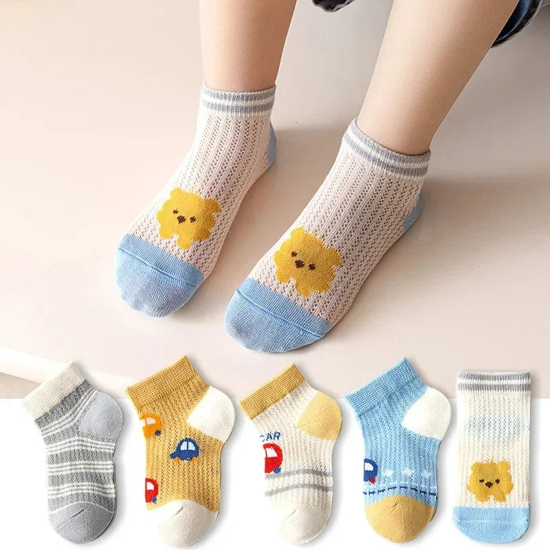 Kids Socks 5 Pairs/Lot Spring Summer Cotton Girls Socks