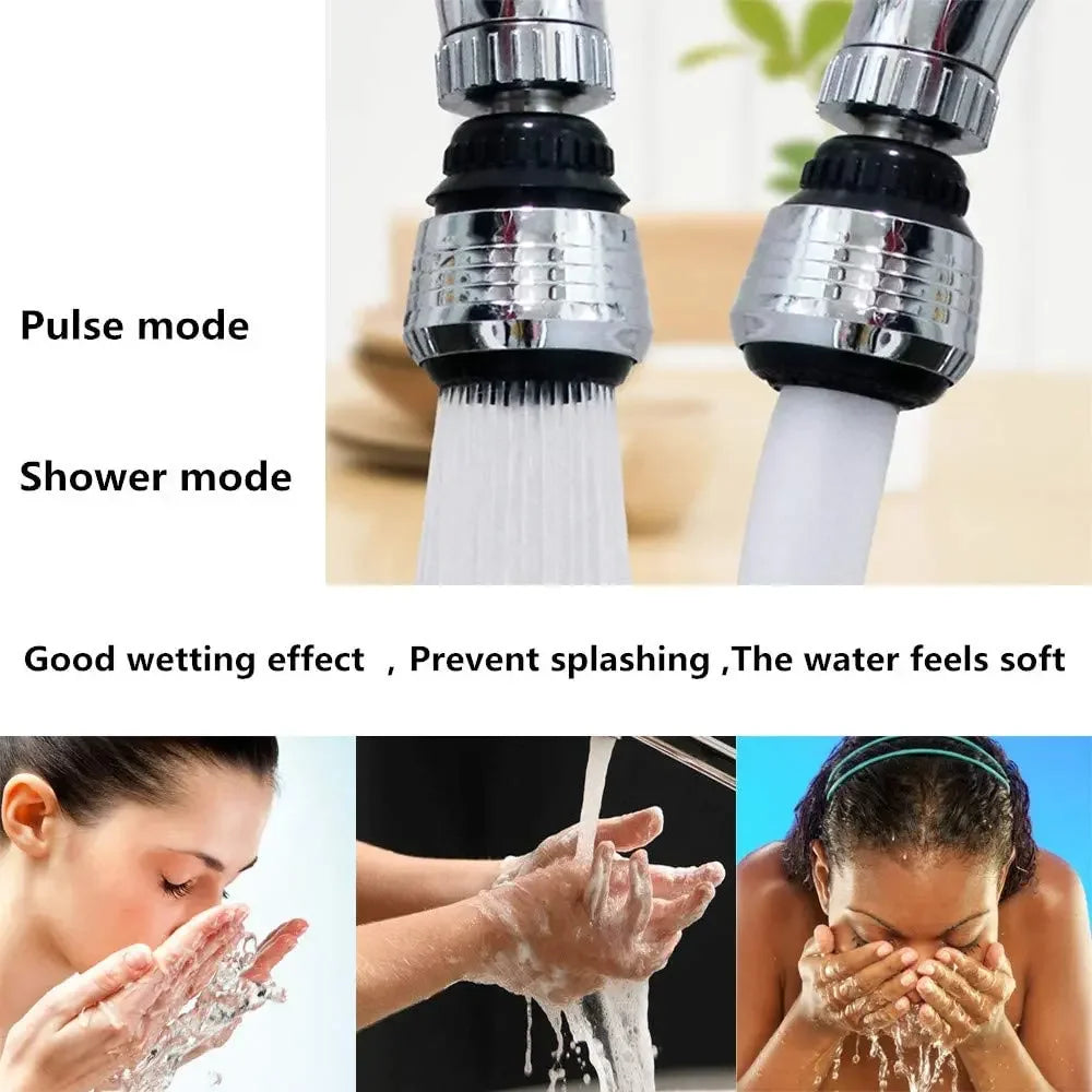 Kitchen Gadgets 2 Modes 360 Rotatable Bubbler High Pressure