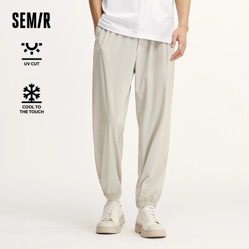 Semir Casual Trousers Men Cool Feeling Sun Protection Sporty Loose Cuffed Trousers Summer Long Trousers Printed Trousers