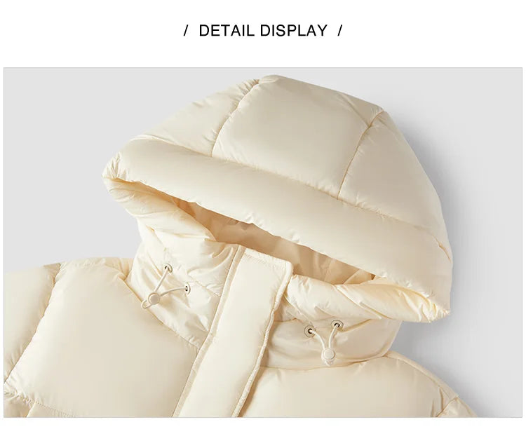 Semir Down Jacket Women Long Length Three-Proof Versatile 2024 Updated Winter New Loose Hooded Coat Simple Down Jacket