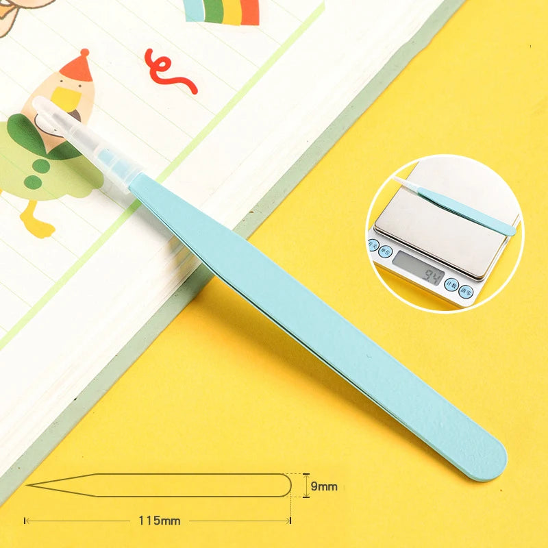 Stainless Steel Straight Curved Tweezers Colorful