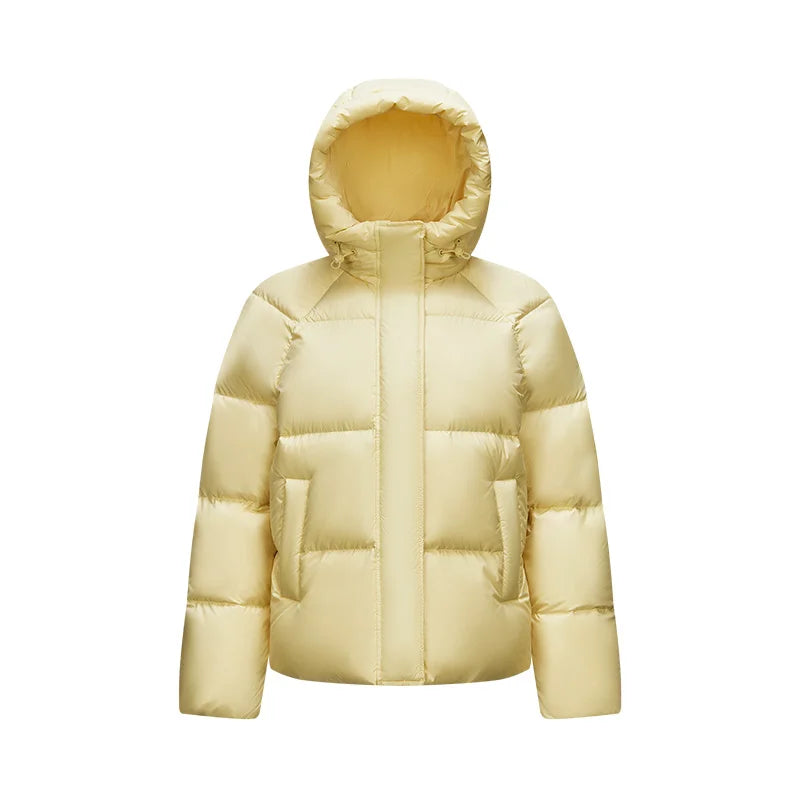Semir Down Jacket Women Solid Color Loose Versatile 2024 Winter New Three-Proof Hooded Puffer Coat Down Jacket