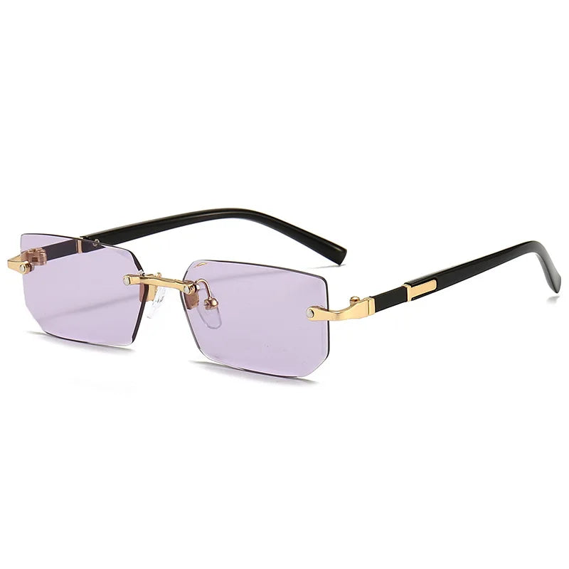 Sunglasses Rectangle Fashion Popular Women and Men Shades Small