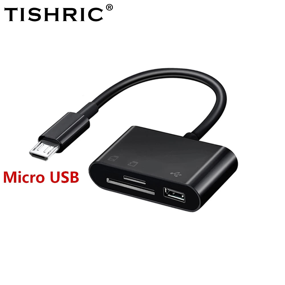 Micro USB Type C Adapter USB TF SD Card Reader USB-C Memory