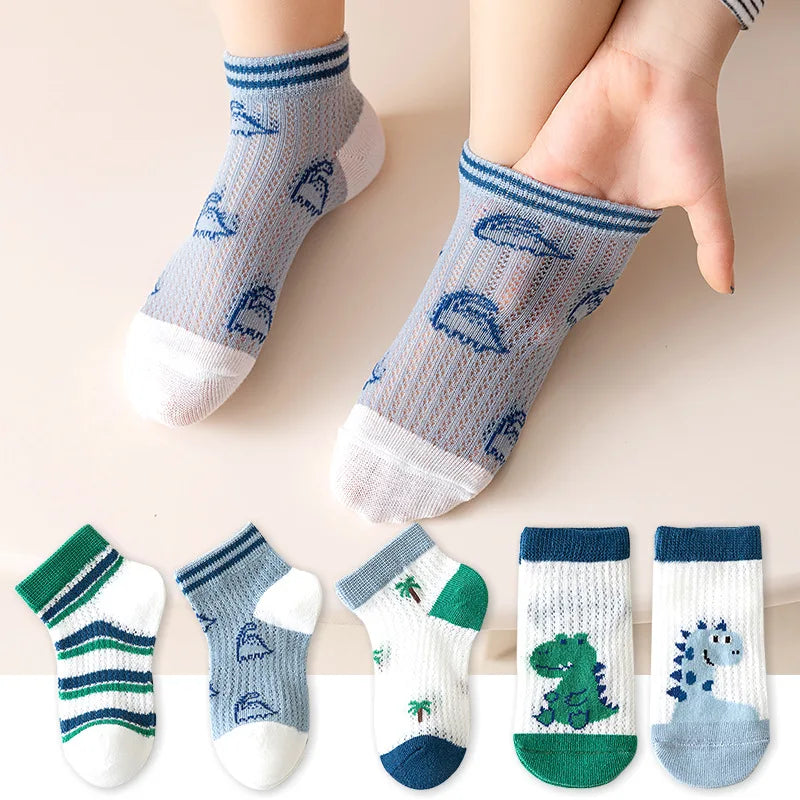 Kids Socks 5 Pairs/Lot Spring Summer Cotton Girls Socks