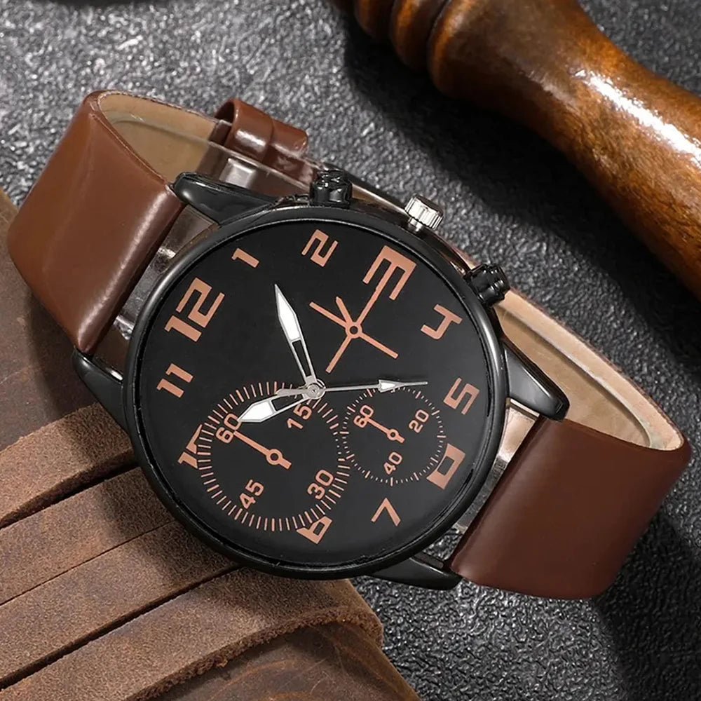 5PCS Set Fashion Men Sports Bracelet Watches For Men