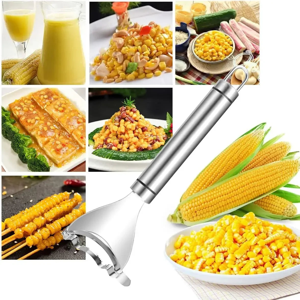 Stainless Steel Corn Peeler Serrated Corn Stripper