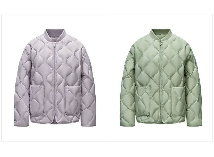 Semir Down Jacket Women Solid Color Three-Proof Loose Casual Style New Winter 2024 Lazy Baseball Collar Lightweight Coat