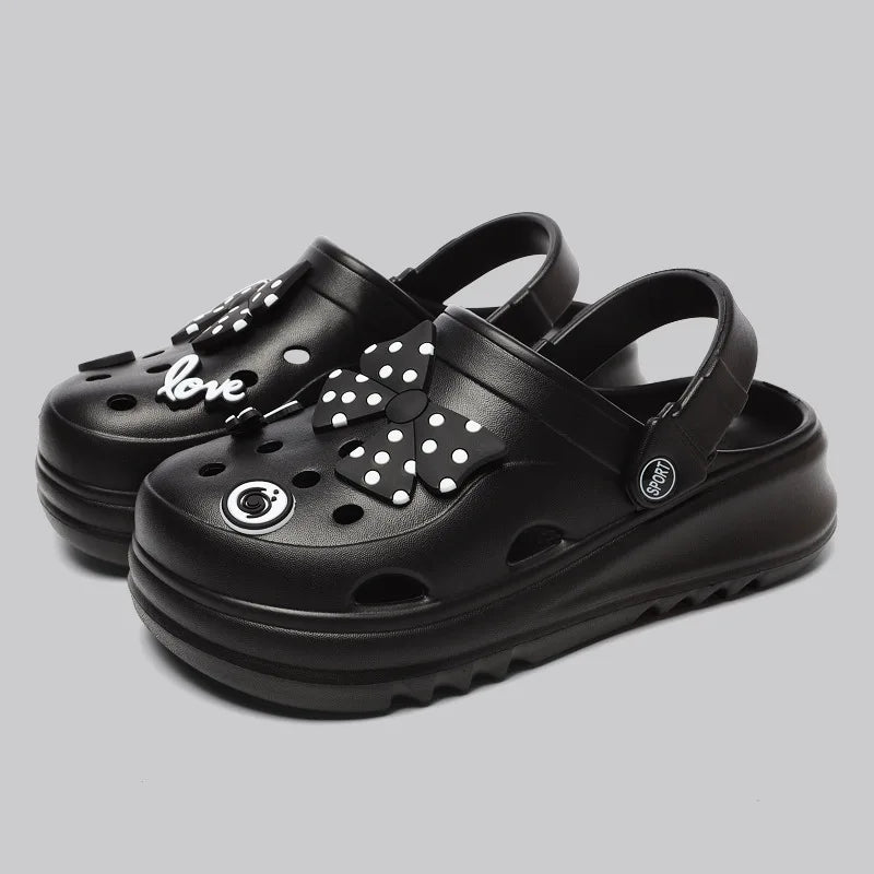 Chunky Platform Clogs Shoes for Women Thick Bottom Non Slip Beach Sandals Woman Summer 2024 Fashion Wedges EVA Sandals Slippers