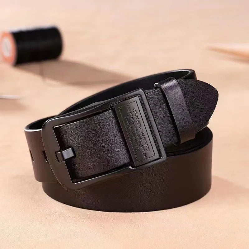Leather Men's Belt Fashion Metal Alloy