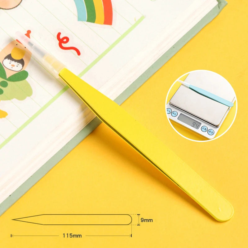 Stainless Steel Straight Curved Tweezers Colorful