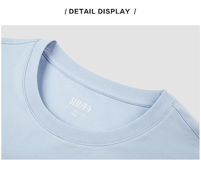 Semir Short Sleeve T-Shirt Men 2024 Summer New Trend Letters Printed Tops Versatile Casual T Shirt