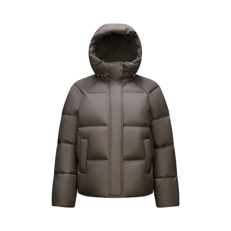 Semir Down Jacket Women Solid Color Loose Versatile 2024 Winter New Three-Proof Hooded Puffer Coat Down Jacket