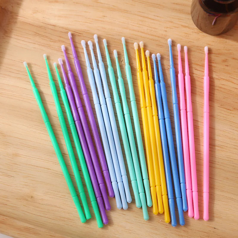 100 pcs Disposable Micro Brush Mascara