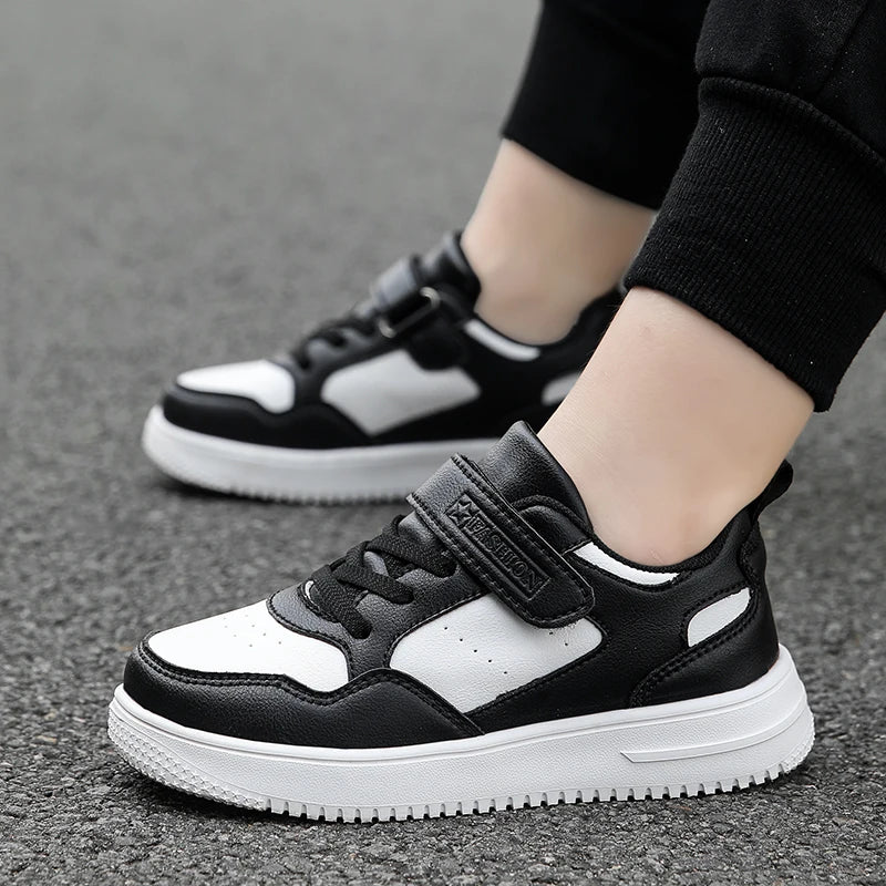 New Leather Kids Running Shoes