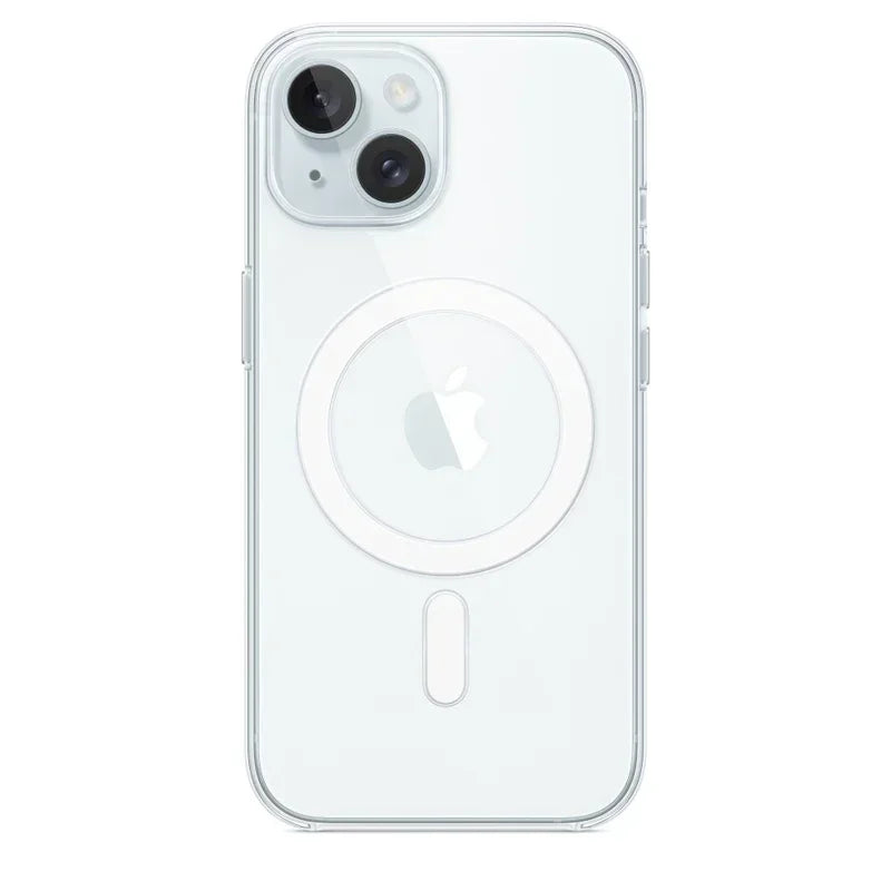 Magnetic Original Clear Case For iPhone 16 15 14 13 12 11 Pro Max Plus mini XS XR Funda For Magsafe Silicone Transparent Cover