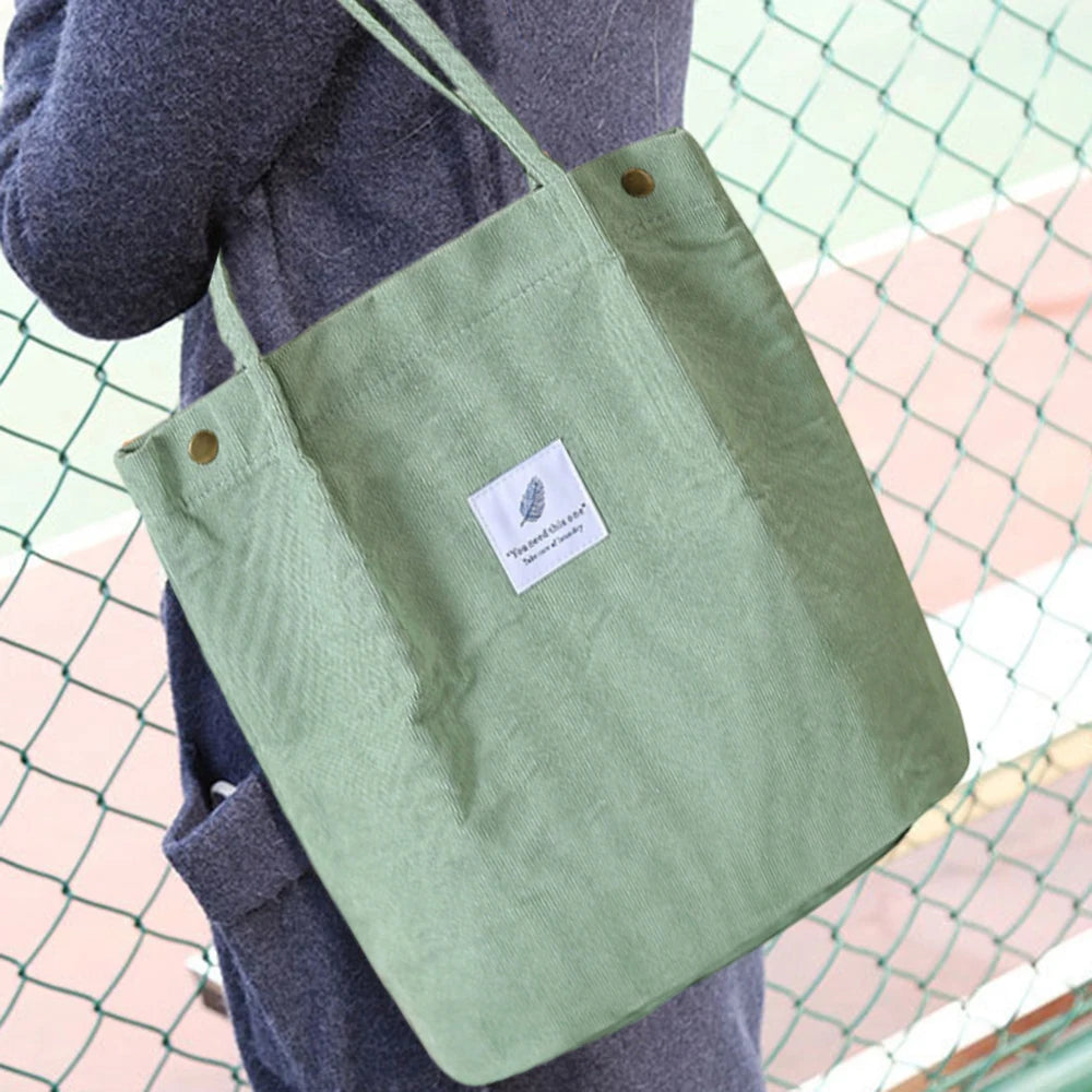 New Women's Solid-Color Canvass Tote Bag